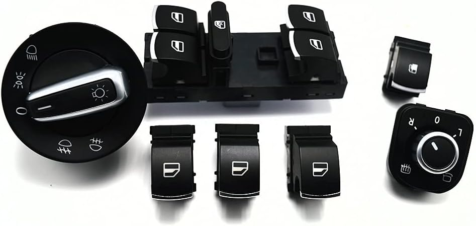 Ido Amazon ebay high quality Car Window Headlight Mirror Fuel Flap Switch for VW Jetta Golf MK5 6 Tiguan 5ND959565A 5ND941431A 5ND959857 1KD959833 5ND959855